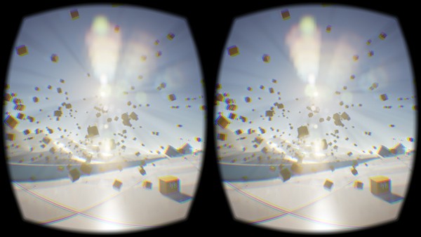 Stereoscopic video as viewed through VR headset